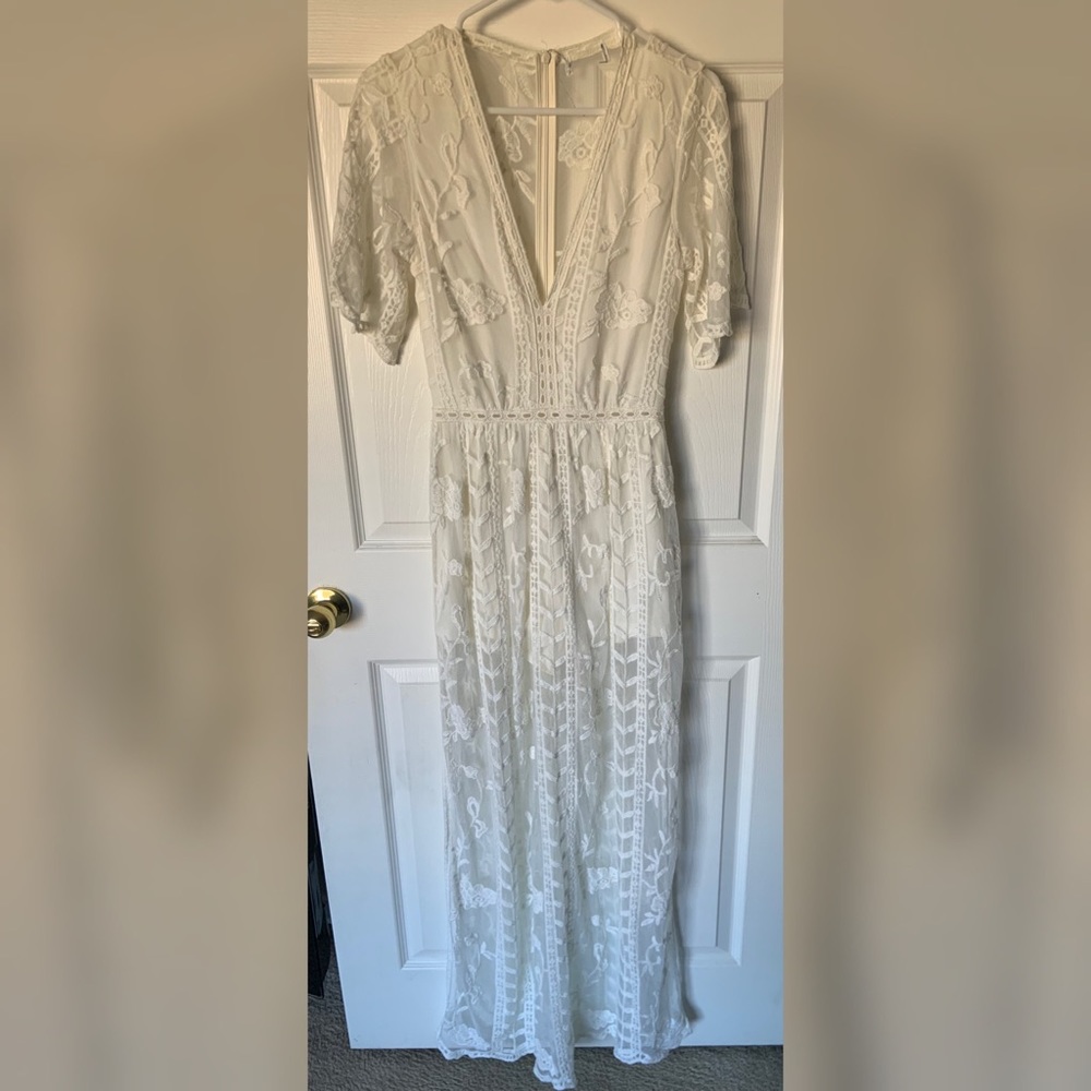 Lace maxi romper